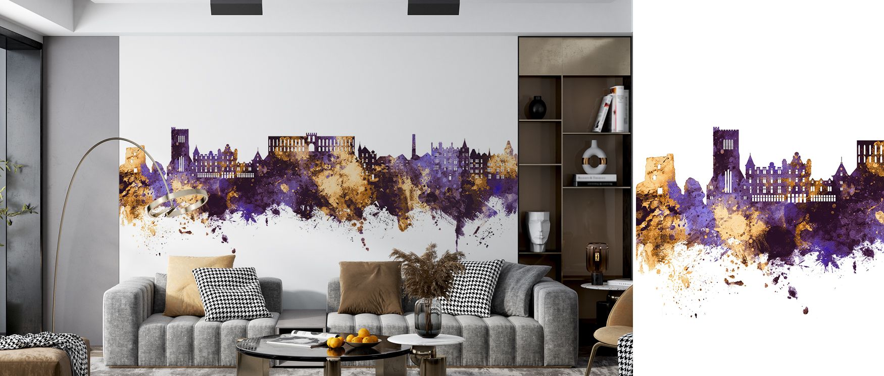 Oban Scotland Skyline Wallpaper blends heritage and regal tones, producing interiors filled with bold decorative presence, ideal for enhancing studies or living rooms where walls require cultural refinement, offering strong identity and stylish sophistica