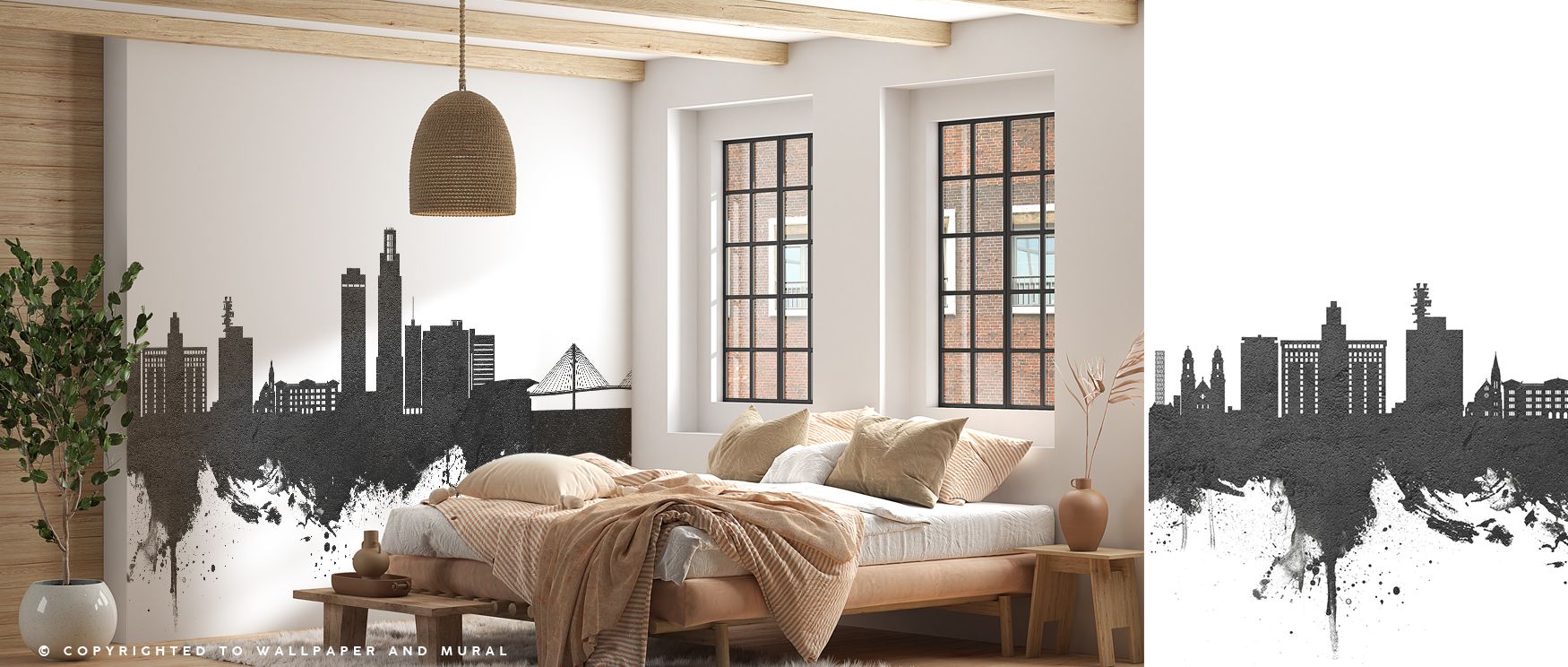 This wallpaper interprets Omaha’s skyline in dramatic tones, producing interiors filled with elegance and cultural charm, perfect for bedrooms or offices where walls reflect heritage pride, offering decorative refinement and stylish identity in timeless m
