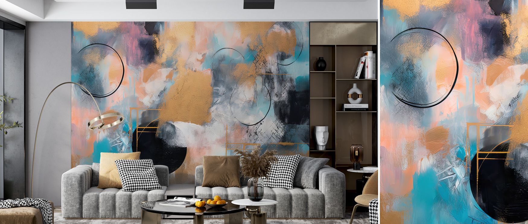 A bold abstract design that captures energy and sophistication, Opening Night Abstract Wallpaper adds visual rhythm and strong contrasts. Its modern style works beautifully in bedrooms and living rooms while inspiring creativity in offices, giving walls a