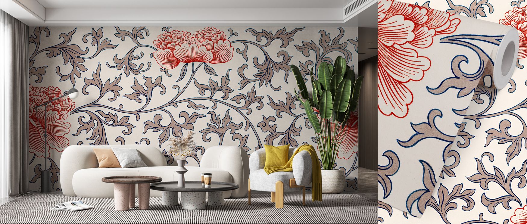 Featuring delicate ornament-inspired patterns, this wallpaper enriches walls with rhythm and texture. Bedrooms gain character and artistic intrigue, while offices feel energized with dynamic style. The abstract detailing ensures versatility across a varie