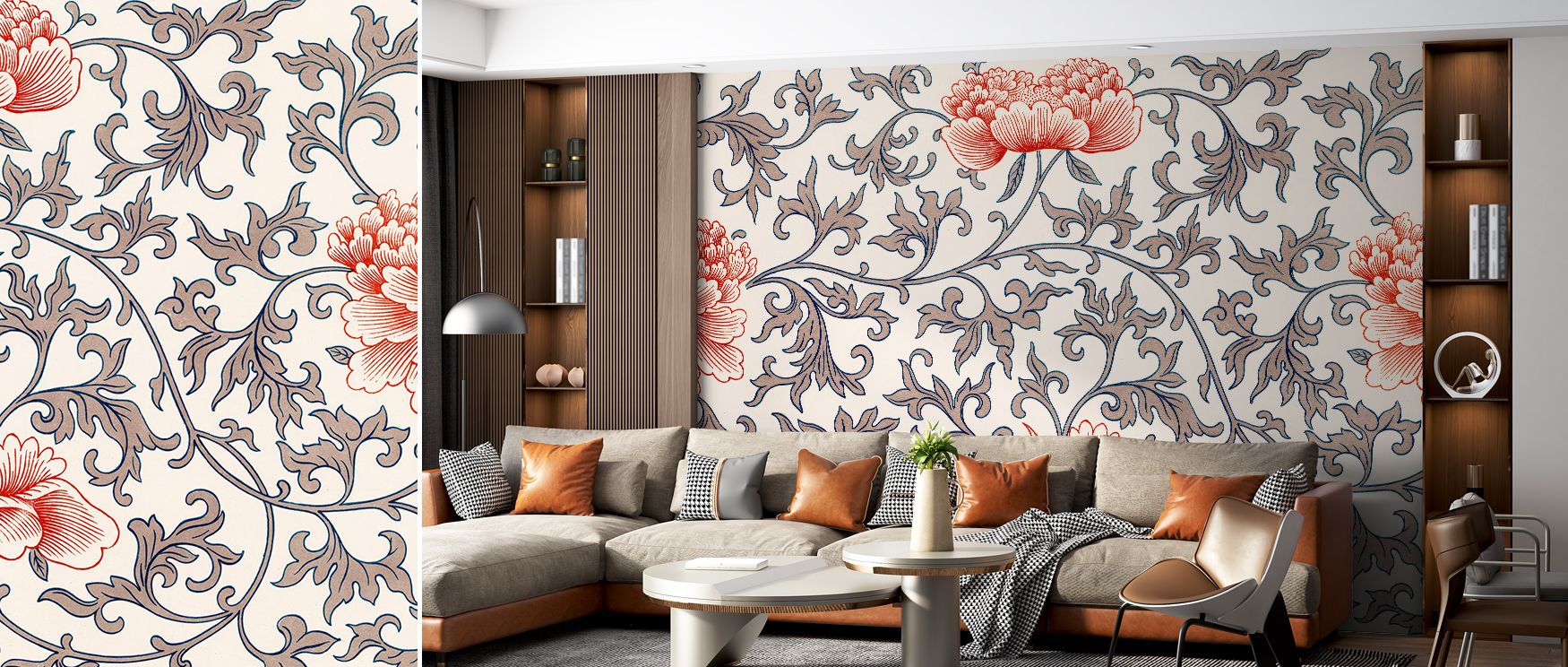 The design’s intricate rhythm captures artistic boldness, filling walls with intrigue. It creates refined backdrops that elevate interiors, enhancing the beauty of living rooms, offices, and bedrooms with versatile abstract artistry. 