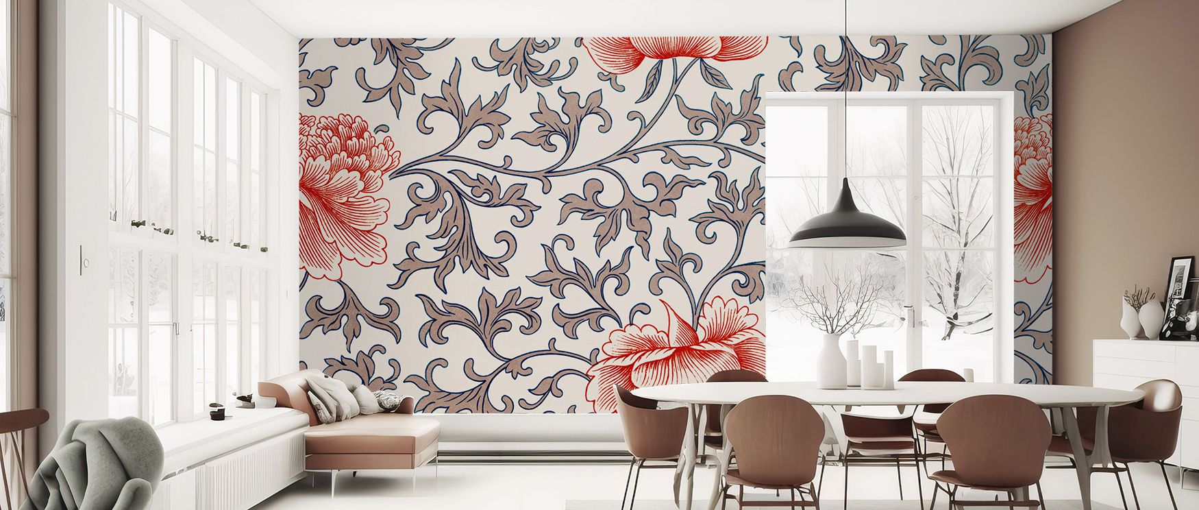 Ornaments in Focus Abstract Wallpaper blends fine detailing with striking depth, creating interiors that feel both modern and engaging. It inspires creativity while enhancing style. 