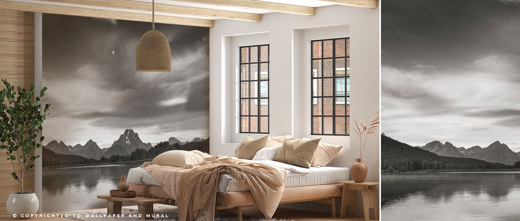 With delicate scenic details, this wallpaper creates a meditative mood indoors. Bedrooms feel soothing, living rooms inviting, and offices refined, as its natural imagery offers a timeless reminder of beauty and tranquility, making spaces elegant and deep
