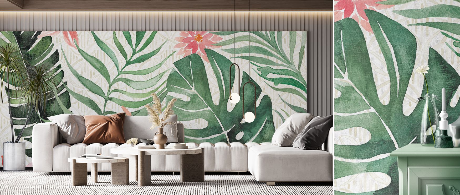 Paradise Petals I Floral Wallpaper turns interiors into blooming gardens of artistry. Bedrooms feel restful, living rooms lively yet graceful, and offices balanced, as its floral detailing inspires harmony, ensuring spaces remain filled with the elegance 