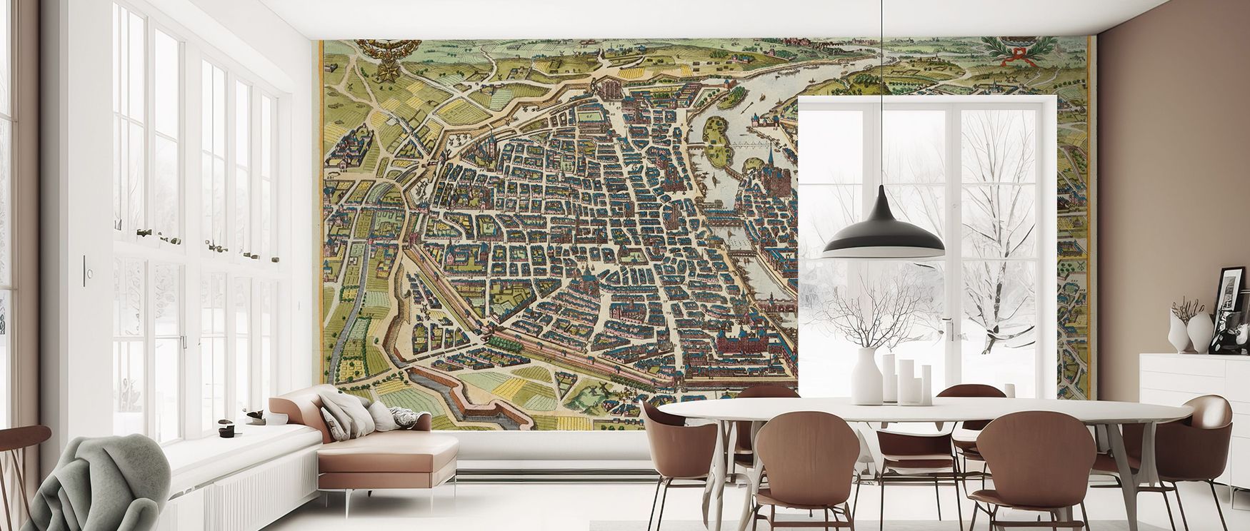 Antique cartographic artistry defines this wallpaper, offering bedrooms refinement, living rooms cultural vibrancy, and studies heritage focus. Its imagery ensures interiors stay elegant, filled with charm, and connected to the timeless story of Parisian 