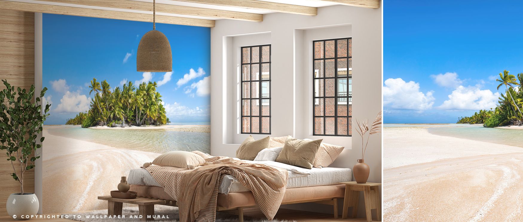 With pink coastal tones, this wallpaper creates refreshing calm indoors. Bedrooms achieve restful charm, living rooms vibrancy, and offices refined balance, as its scenic imagery ensures interiors stay timeless, stylish, and filled with the serene rhythm 