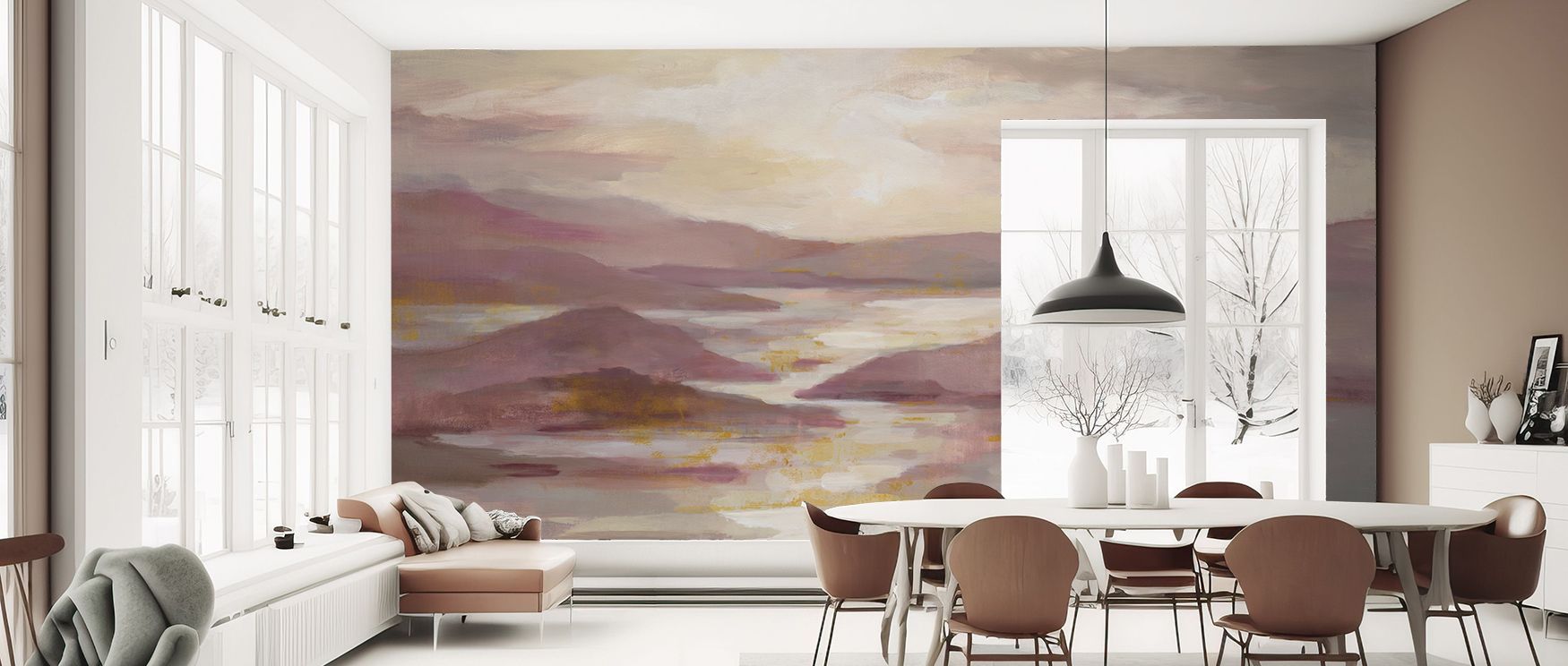 Pink or Gold Abstract Wallpaper enriches interiors with expressive artistry. Bedrooms gain vibrancy, living rooms refined charm, and offices inspiration, as its detailing ensures walls radiate energy and elegance, making spaces dynamic, stylish, and fille