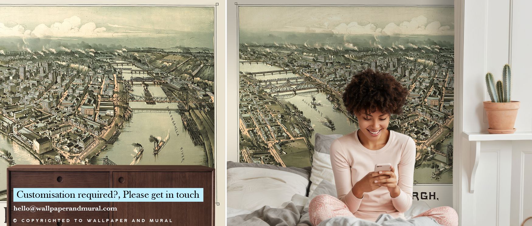 Pittsburgh 1902 Historical Wallpaper captures antique cartographic artistry. Bedrooms achieve refined calm, living rooms cultured charm, and studies academic balance, as its design turns walls into showcases of heritage enriched with timeless sophisticati