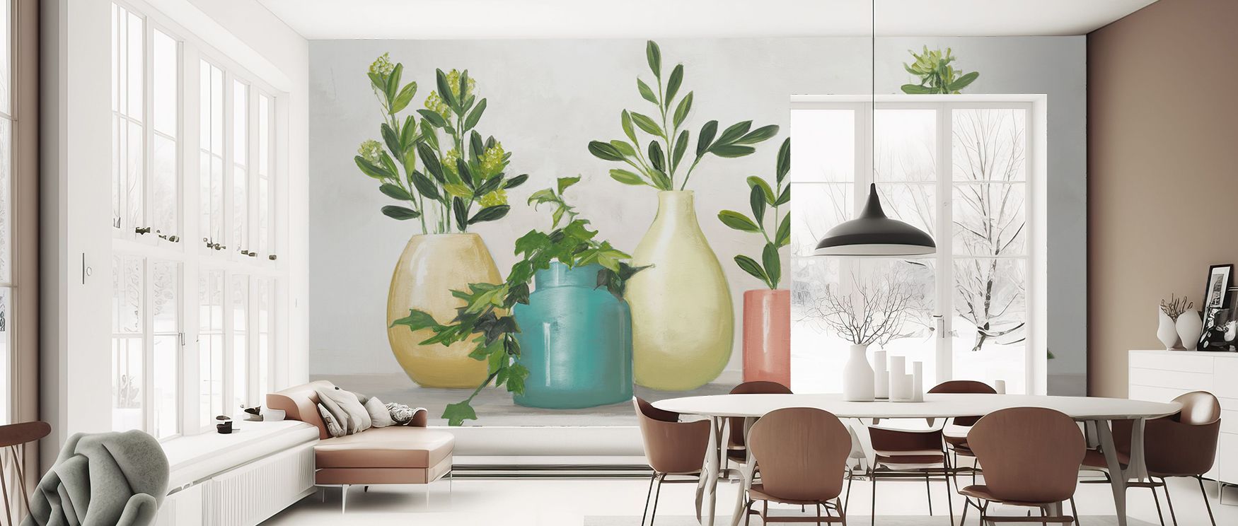 This wallpaper reflects natural beauty with refined detailing. Bedrooms achieve freshness, living rooms vibrancy, and offices refinement, as its imagery ensures walls radiate timeless artistry, creating interiors filled with vitality, sophistication, and 