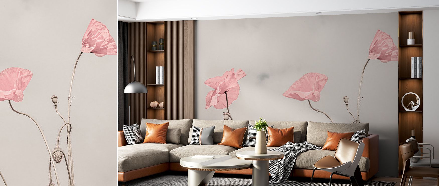 Poppies Floral Wallpaper conveys grace with floral imagery. Bedrooms feel serene, living rooms vibrant, and offices refined, as its blossoms create walls that reflect timeless artistry, natural sophistication, and calming elegance enriched with floral ins