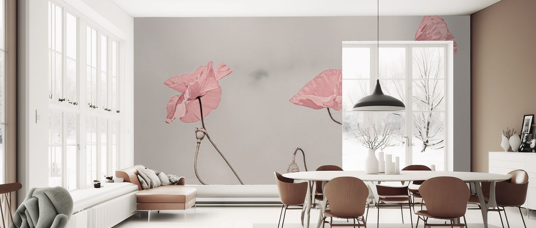 This wallpaper captures delicate blossoms with refined charm. Bedrooms gain restful calm, living rooms expressive warmth, and offices stylish refinement, as its floral imagery enriches walls with timeless artistry and sophistication filled with serenity d