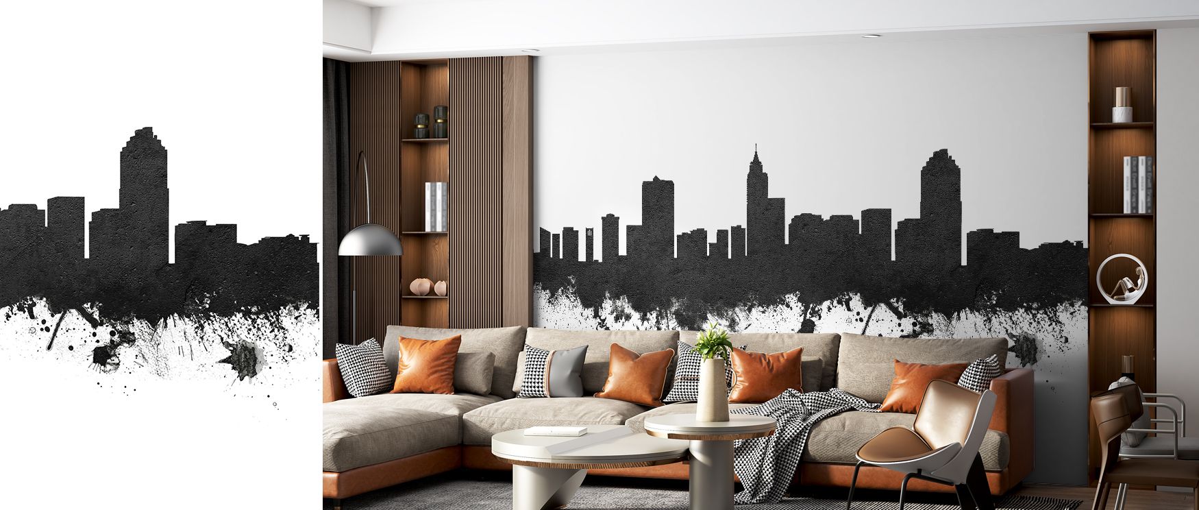 With bold contrasts, this wallpaper transforms walls into cultural showcases. Bedrooms achieve refinement, living rooms charm, and offices creative inspiration, as its design ensures interiors remain expressive, stylish, and enriched with North Carolinian
