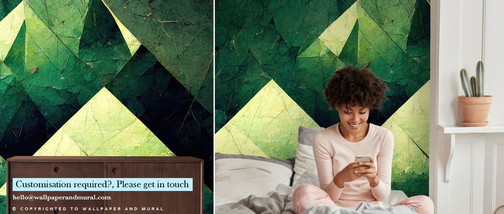 Reduced Mountains Green Scenic Wallpaper captures lush peaks with tranquil artistry. Bedrooms become restful retreats, living rooms expressive sanctuaries, and offices inspiring havens, as its imagery ensures walls radiate balance, sophistication, and tim