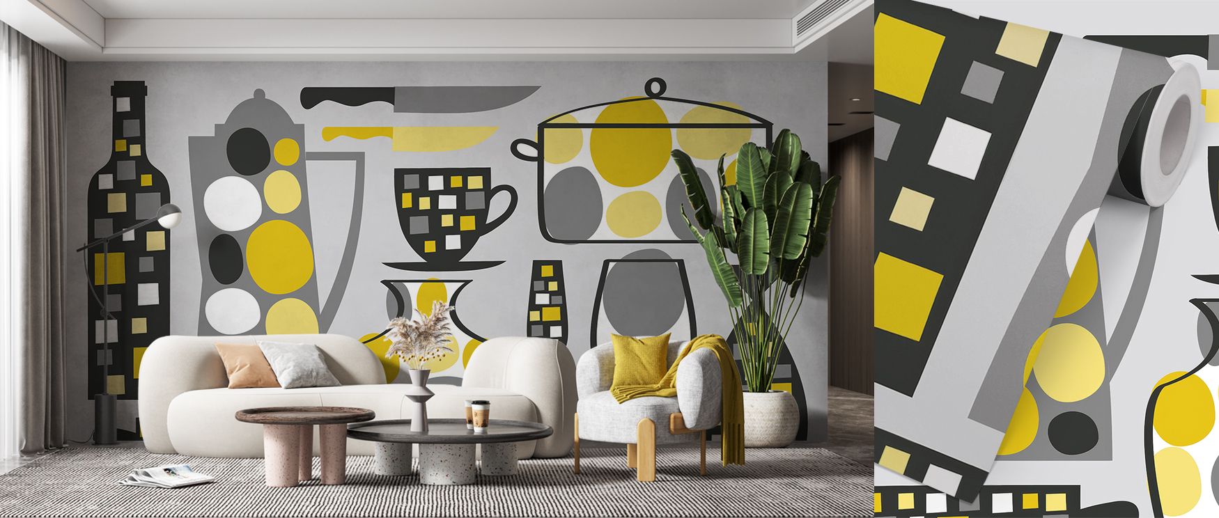 This wallpaper celebrates retro-inspired marbles with abstract rhythm. Bedrooms feel lively, living rooms expressive, and kitchens stylish, as its design enriches interiors, ensuring walls remain timelessly stylish, filled with creativity, vibrancy, and r