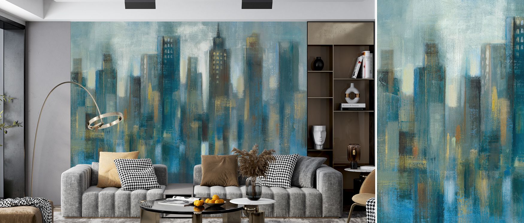 Rhythmic Reflection Light Abstract Wallpaper turns interiors into dynamic showcases. Bedrooms gain stylish charm, living rooms expressive vibrancy, and offices refined inspiration, as its imagery ensures walls radiate artistry, balance, and modern sophist