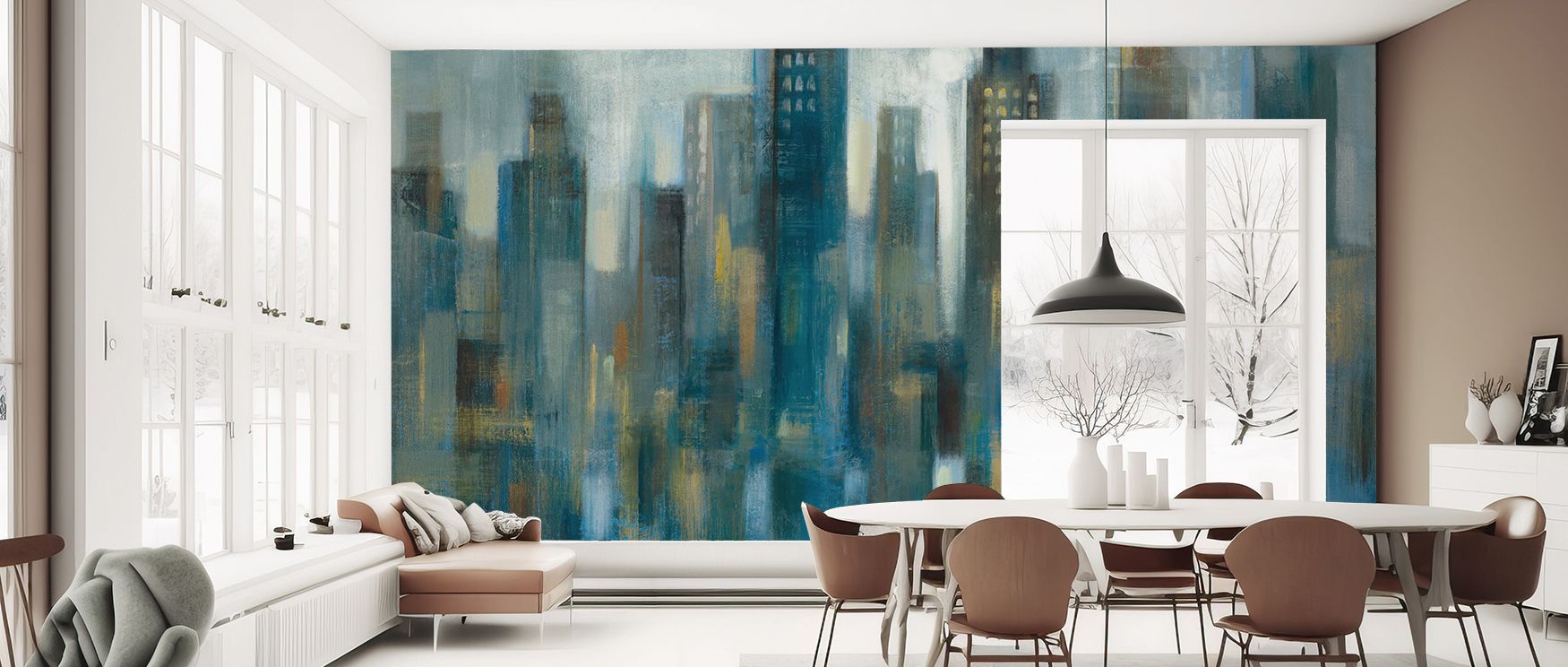 This wallpaper reflects abstract vibrancy with artistic rhythm. Bedrooms feel lively, living rooms expressive, and offices stylish, as its design enriches spaces with energy, refinement, and balance, creating interiors filled with timeless modern artistry