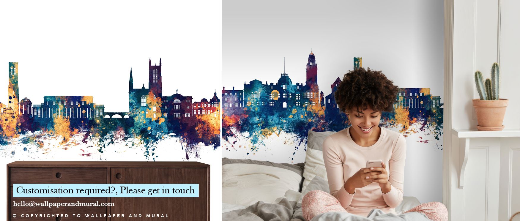 This wallpaper captures modern artistry with heritage tones. Bedrooms achieve balance, living rooms vibrancy, and offices refinement, as its imagery ensures walls reflect sophistication, timeless charm, and cultural pride inspired by Royal Leamington Spa 