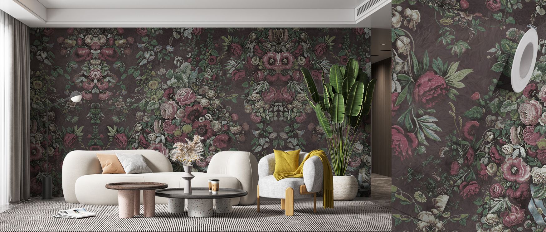 Flowing abstract lines spread across the wallpaper with precision and grace. Every curve adds depth that enriches the surface with character. Bedrooms become restful spaces that still hold strength while living rooms feel stylish and engaging. Offices tak