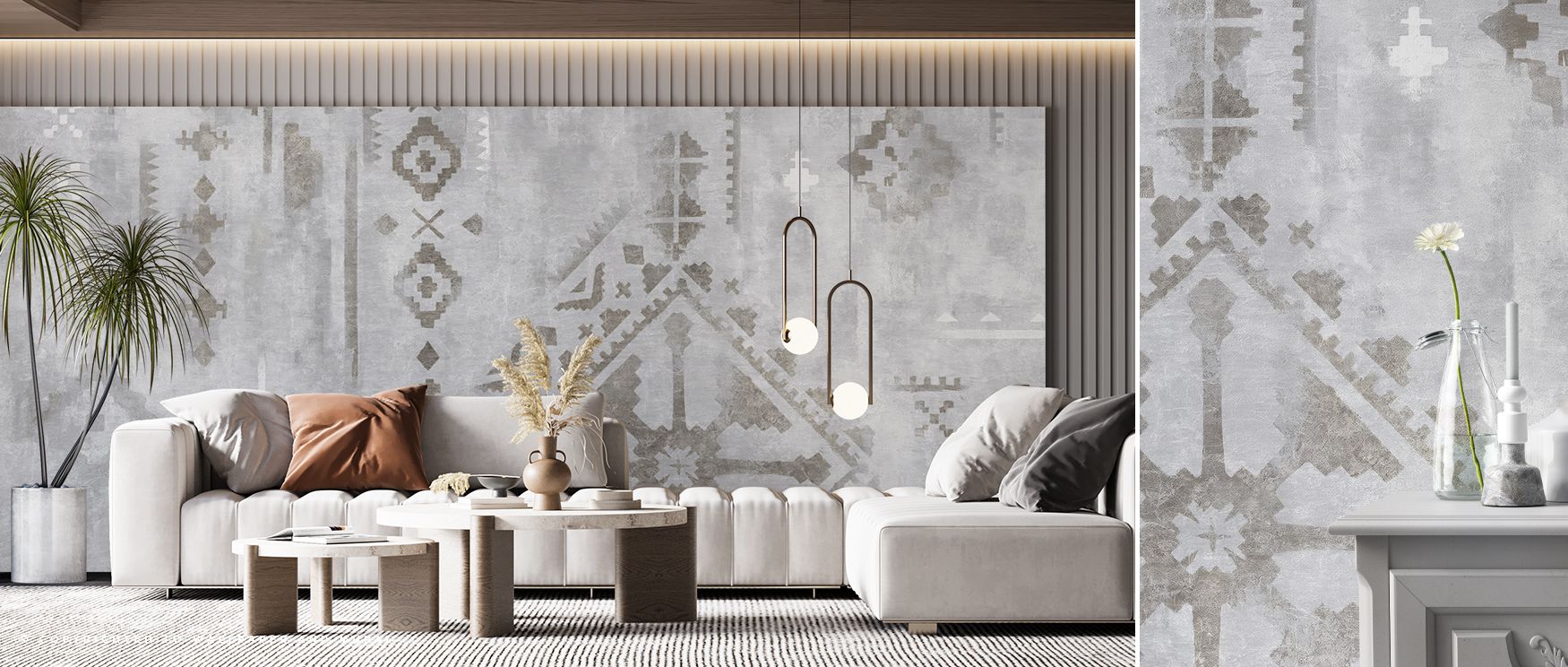 Soft silver flows across the surface with smooth rhythm and balance. The Scandinavian Mood I Wallpaper brings quiet elegance to bedrooms strength to offices and stylish calm to living rooms. Its simplicity carries artistry that enriches interiors without 