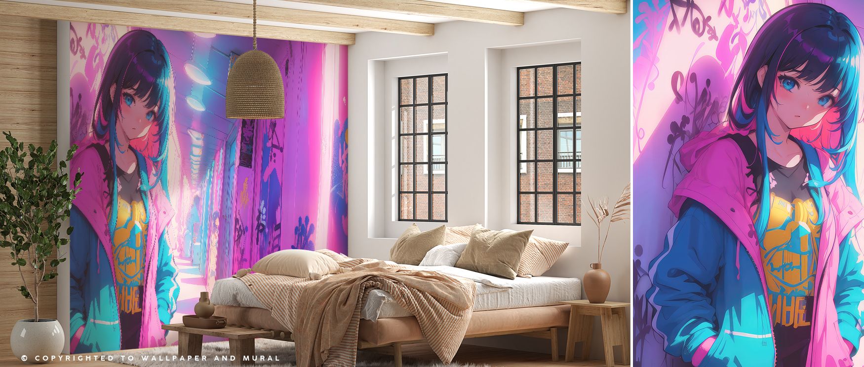 Energy flows across the wallpaper through shapes that inspire imagination. Bedrooms gain charm playrooms become lively hubs and nurseries glow with joy. The design reflects childhood spirit and fills interiors with color and excitement. 