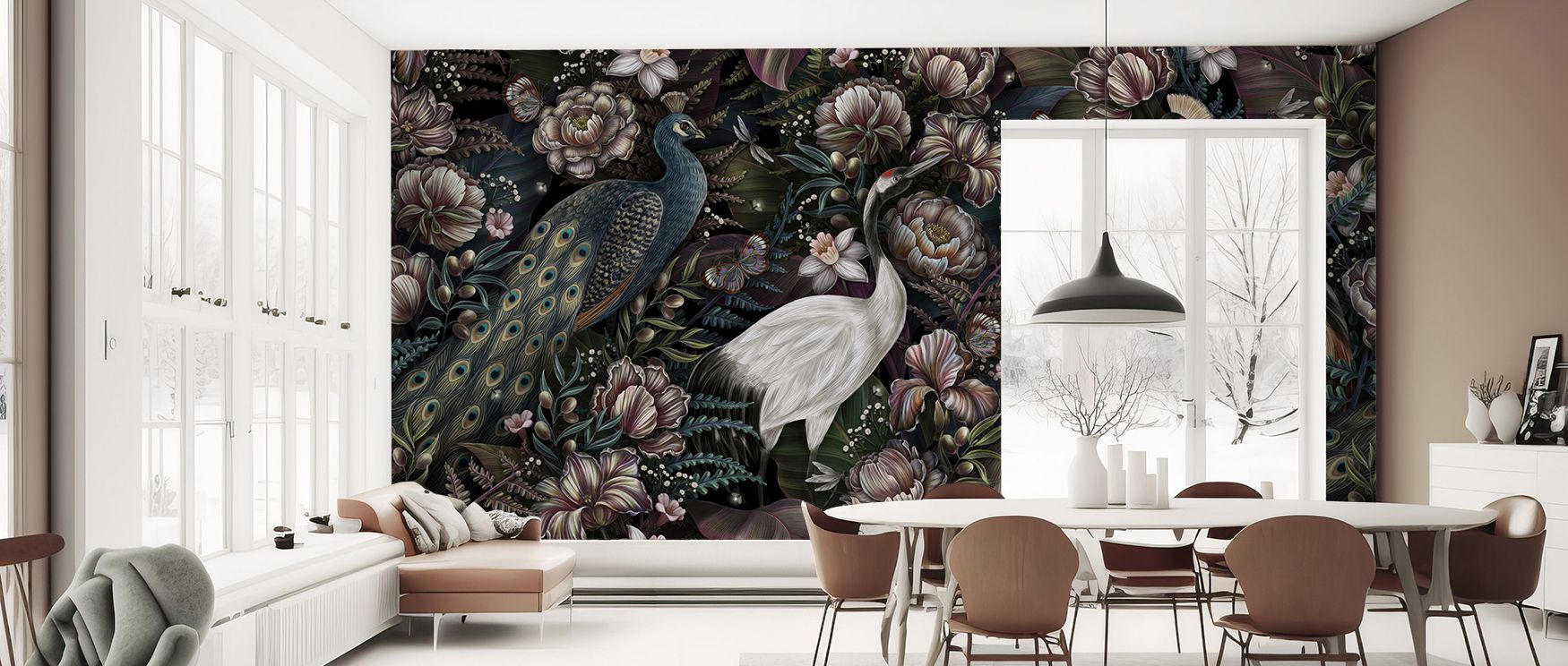 Across the surface, layers of birds form imagery alive with balance. Living rooms glow with beauty, offices benefit from clarity, and bedrooms rest in calm. The wallpaper offers natural artistry and timeless joy. 