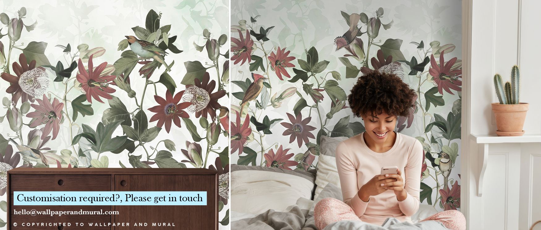 Seven unique bird species fill the wallpaper with movement and charm. Bedrooms gain vitality, living rooms glow with natural elegance, and offices thrive with clarity. Each feather is detailed with artistry, making walls feel alive with energy and calm ba