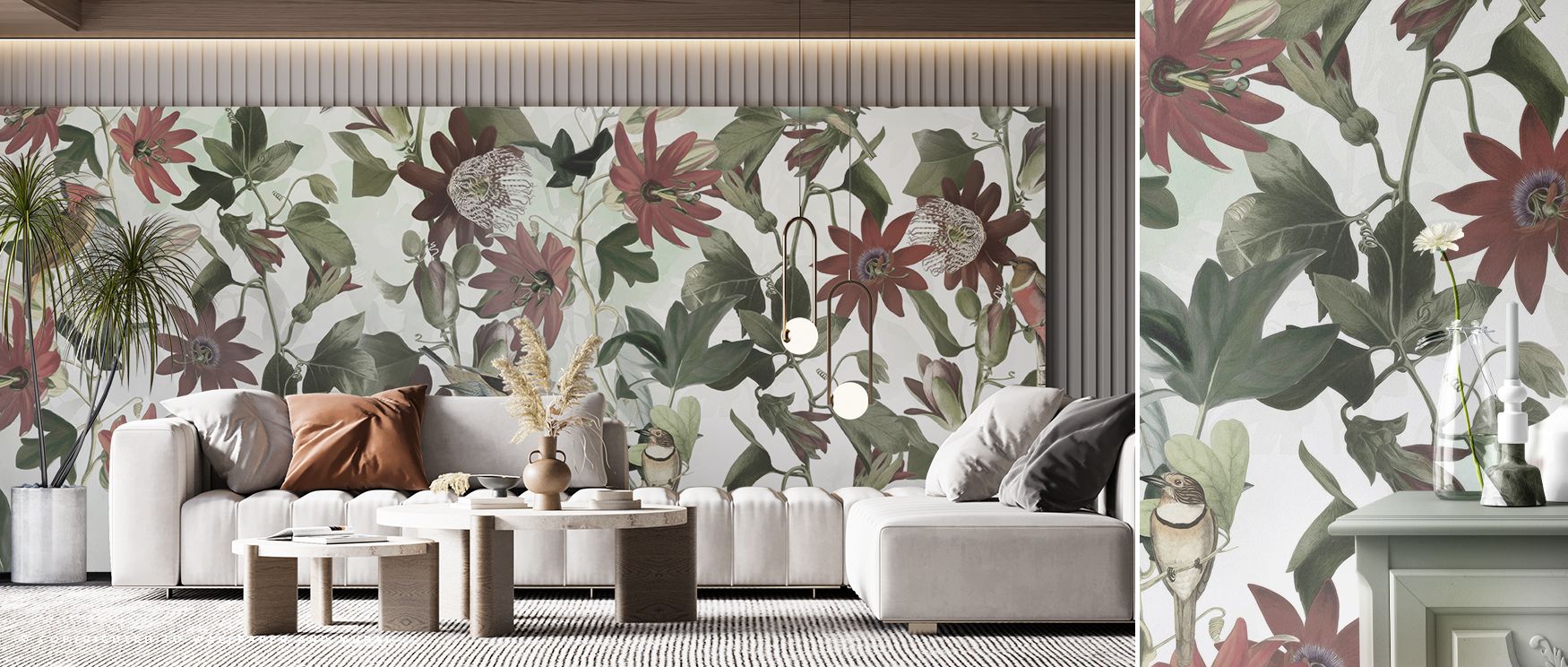 Every section flows with colorful feathers, giving walls vitality and charm. Bedrooms glow with restful energy, offices shine with inspiration, and living rooms become inviting retreats. The Seven Birds design captures the natural spirit indoors. 