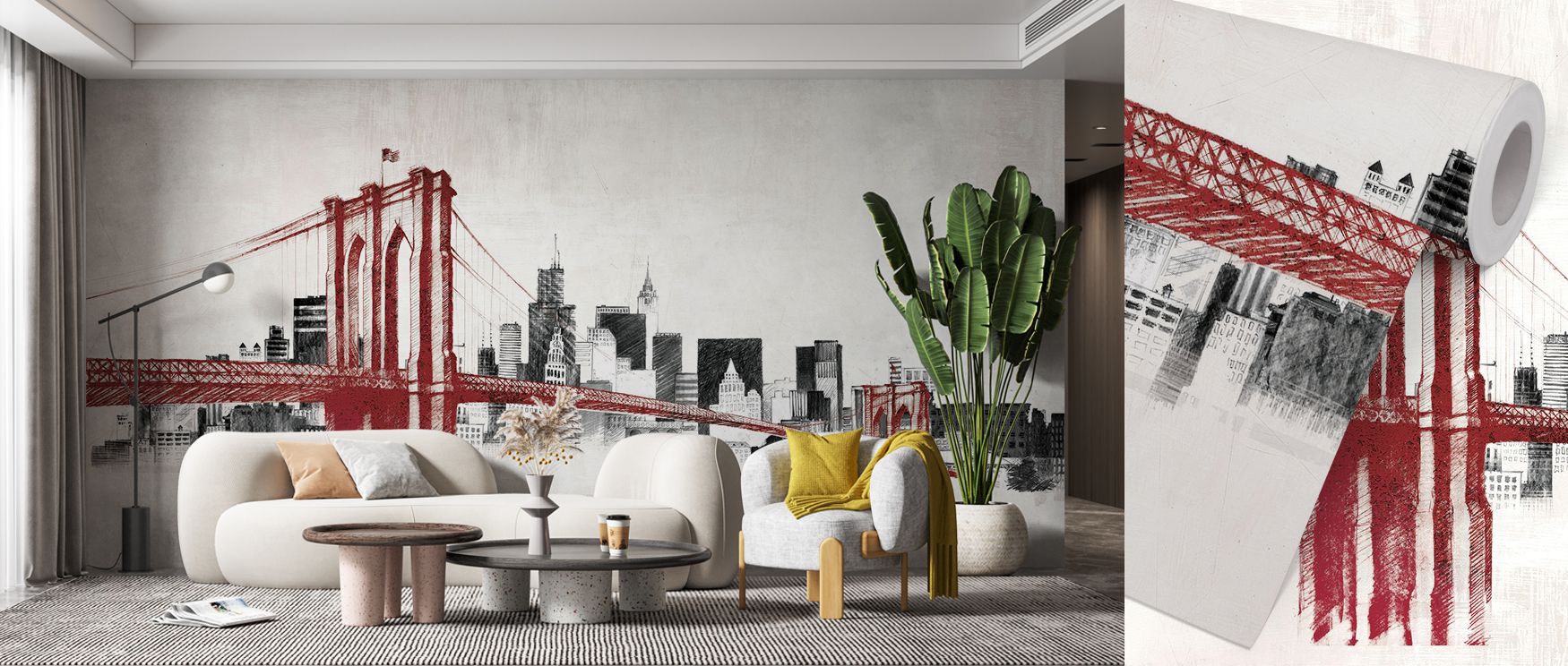 Skyline Crossing Red Abstract Wallpaper demonstrates layered red strokes creating diagonal rhythm across the surface. The design conveys vitality and heat. Its artistry emphasizes energy within structure, reflecting both dynamism and elegance. Lines glow 
