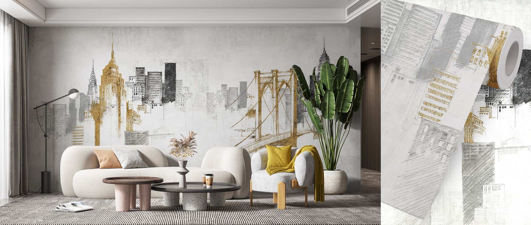 Skyline Monuments Cityscape Wallpaper demonstrates structural silhouettes drawn in refined proportion. The design conveys monumentality with precision. Subtle tonal variation enhances realism. Its artistry interprets architecture into decorative rhythm. T