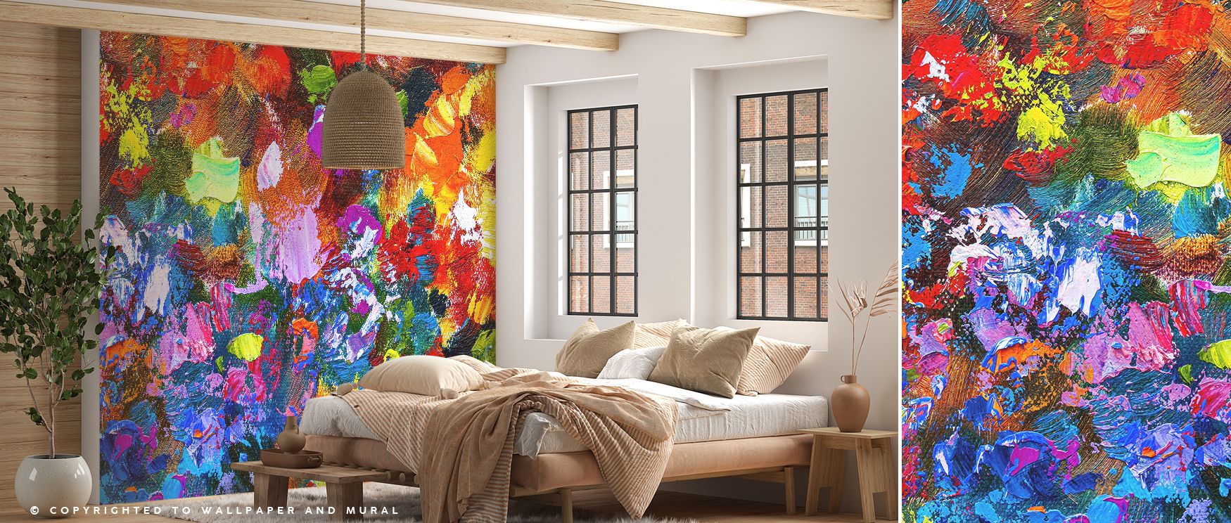 Smudgy Abstract Wallpaper stages broad strokes as vaporous bands that dissolve at the edges, creating transitions that feel like air mixing with pigment. Gradients climb and sink in long breaths. The eye rides these thermals gently. Edges never bite; they