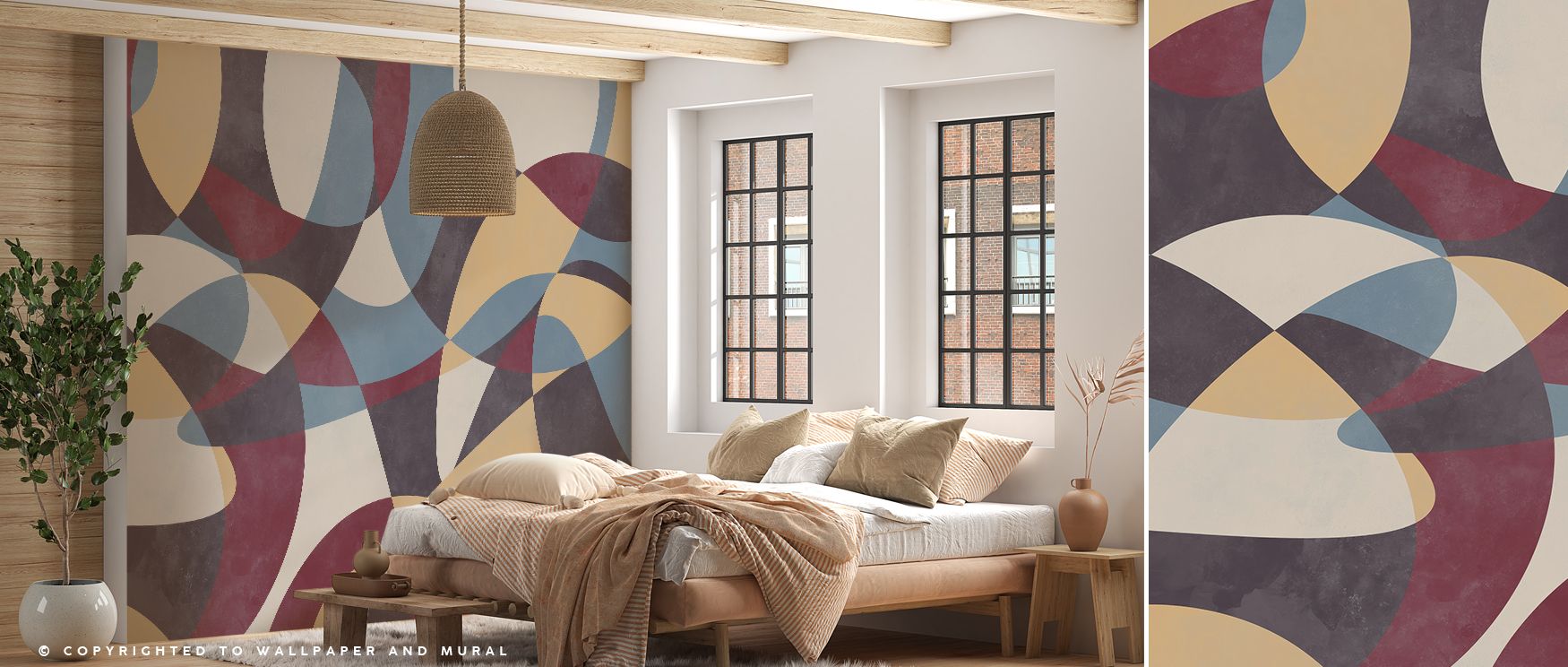Soft Bounce Abstract Wallpaper displays curving strokes layered into rhythmic patterns that convey fluidity and motion. The design feels energetic yet balanced. Its artistry reflects controlled spontaneity. Subtle shading enhances depth. The surface radia