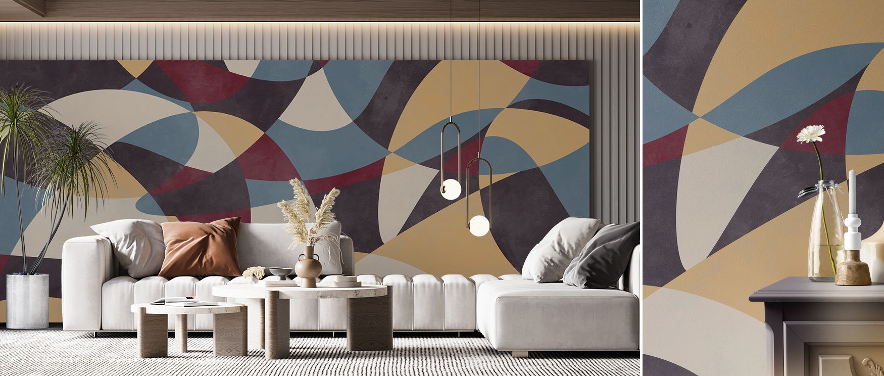Soft Bounce Abstract Wallpaper emphasizes layered arcs arranged with deliberate rhythm. The design conveys strength and motion. Its artistry interprets abstract forms with clarity. Gradual tonal gradients enrich surface depth. The imagery radiates harmony