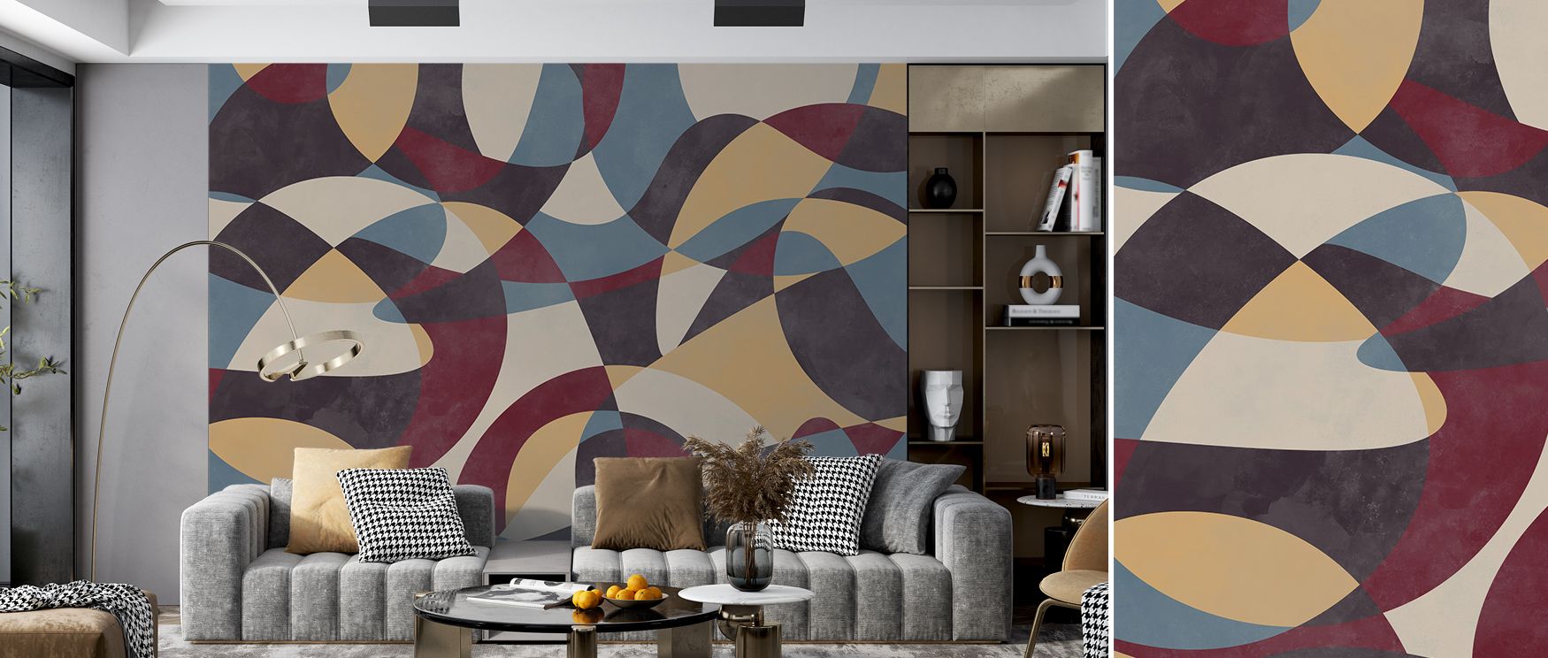 Soft Bounce Abstract Wallpaper portrays arcs of motion layered across the surface. The design conveys energy in repetition. Its artistry interprets abstraction with depth. Shading enhances structure. The surface reflects vitality. The imagery glows with c