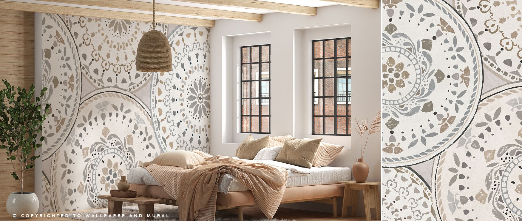 Spanish Impressions Gray Abstract Wallpaper displays gray tones layered into rhythmic abstraction. The design conveys elegance and depth. Its artistry reflects tonal refinement. Subtle shading enriches atmosphere. The surface radiates calmness. The imager
