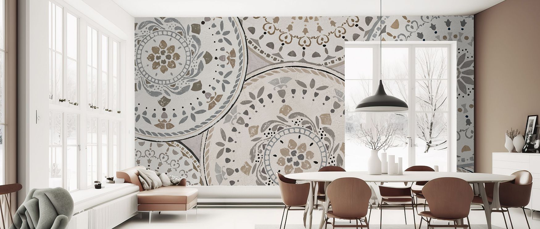 Spanish Impressions Gray Abstract Wallpaper layers brush-like forms into cohesive rhythm. The design conveys abstraction with calm strength. Its artistry reflects tonal elegance. Gradual shading enhances surfaces. The imagery glows with depth. The composi