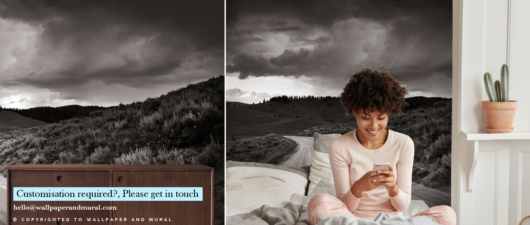 Rolling mountain imagery reveals an atmosphere of wide spaces and softened skies, creating depth that encourages reflection. Subtle shadows add character, while muted colors bring harmony into interiors. Walls feel larger, breathing with tranquility that 