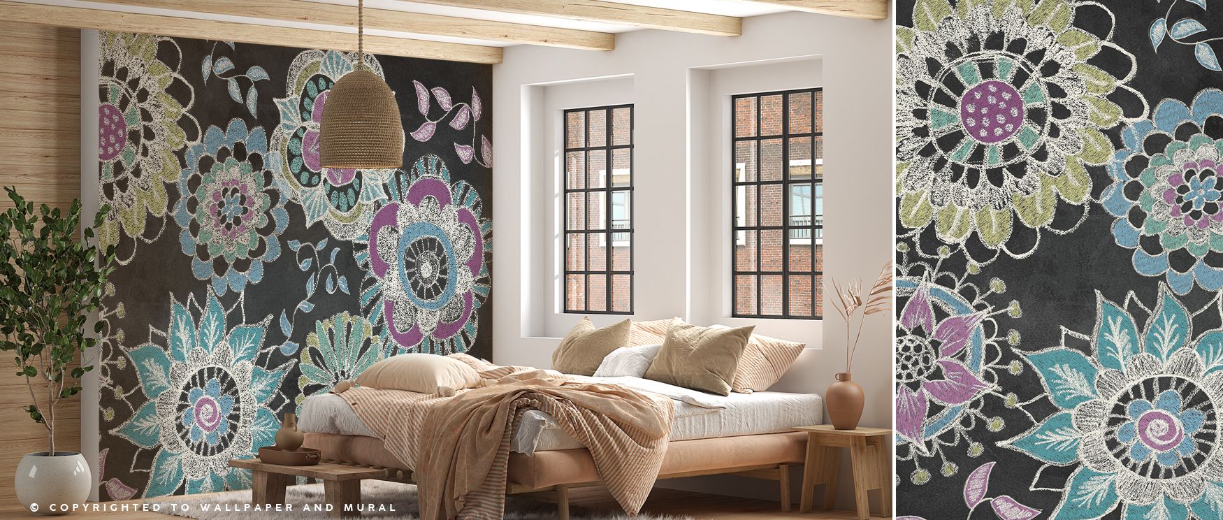 The Stay Happy Cool III Wallpaper features a radiant mix of refreshing tones that evoke energy and cheer. Its lively colors and playful style create a dynamic ambiance, making it perfect for bedrooms or offices seeking a burst of brightness. This mural’s 