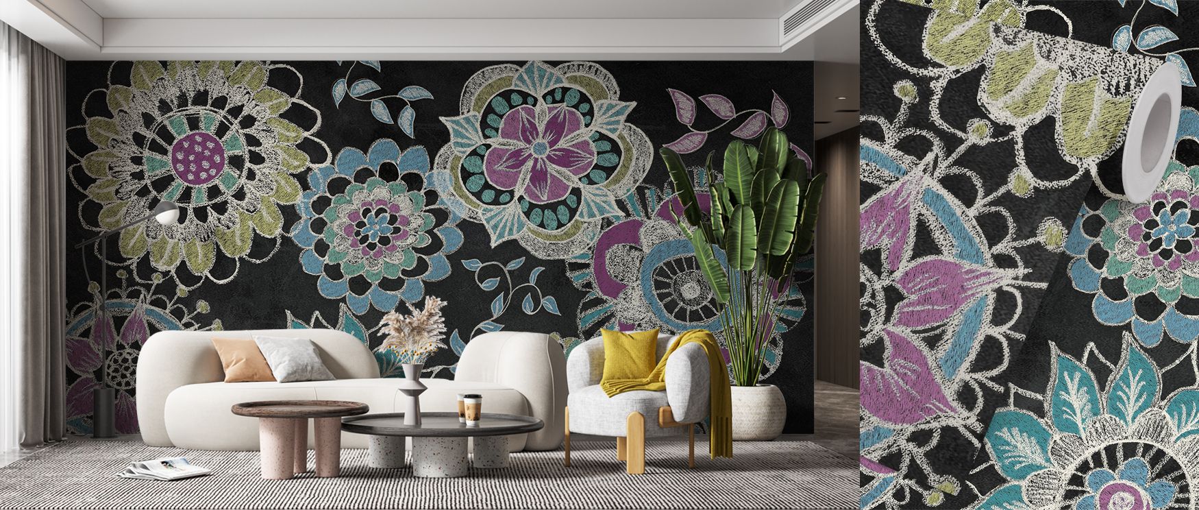 This wallpaper is defined by vibrant hues carefully layered to ensure depth and charm. Its refined finish radiates joy and sophistication, making it ideal for spaces where happiness is central. Bedrooms, lounges, or office walls benefit equally from its s