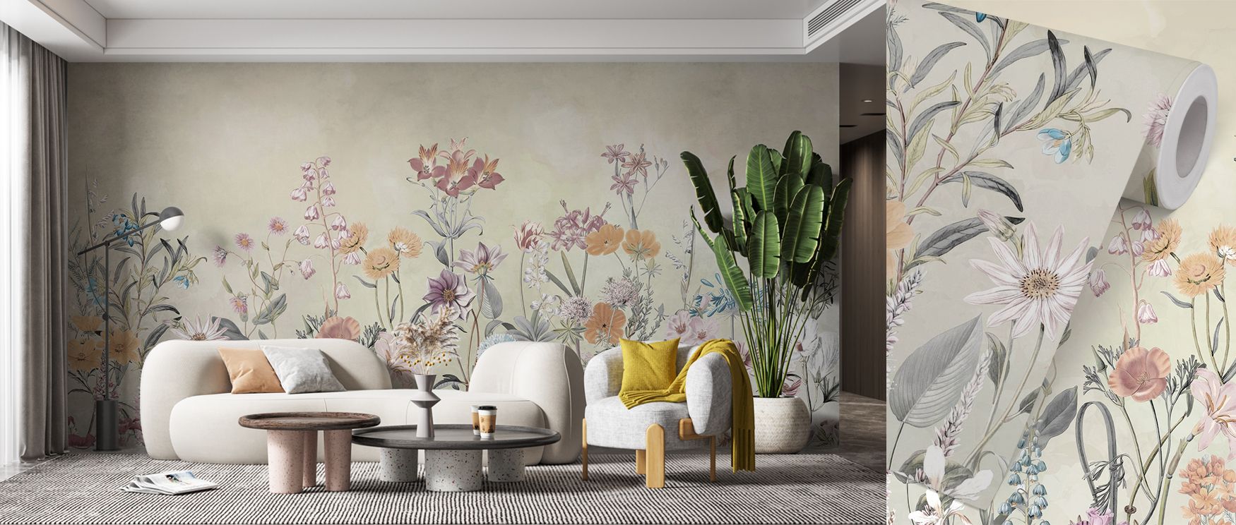 Floral clusters alternate with grasses to sustain flow, preventing monotony. Summer Meadow Wallpaper balances this variety thoughtfully. Surfaces glow calmly. Imagery conveys poise. Balance defines tone. Calmness persists steadily. Elegance continues soft