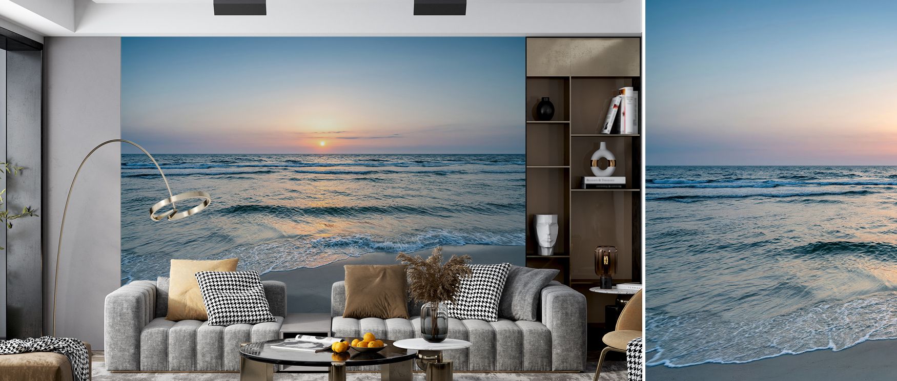 Negative space above horizon balances luminous tones below. Sunset at the North Sea Coast Wallpaper presents this interplay with subtlety. Air reads open. Surfaces glow freely. Imagery conveys clarity. Harmony sustains poise. Calm defines mood. Decorative
