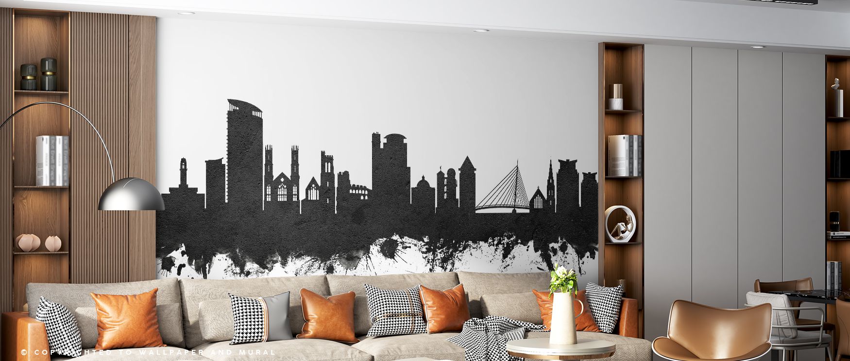 Tonal progression builds subtle depth across layers. Swansea Wales Skyline Black & White Wallpaper uses shading sparingly for refinement. Shadows rest gently. Highlights remain modest. Surfaces read structured. The skyline appears iconic. Calm defines atm
