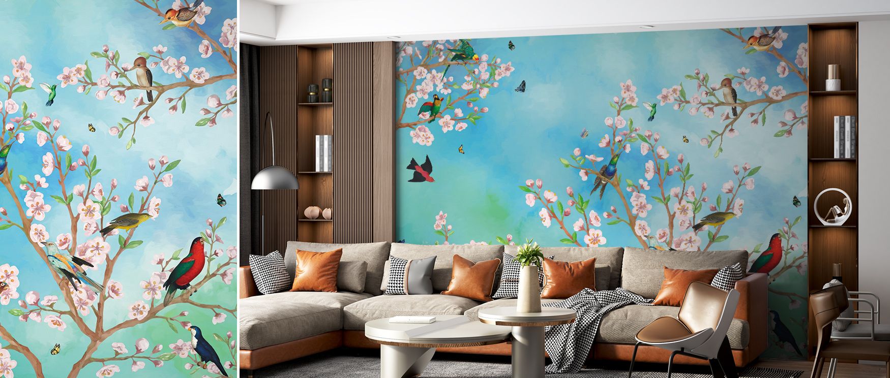 Across panels, perched forms alternate positions to sustain cadence. Sweet Tweet Wallpaper avoids monotony. Negative space breathes. Surfaces glow calmly. Balance remains intact. Imagery reads vibrant. Elegance sustains order. Calmness holds true. Decorat