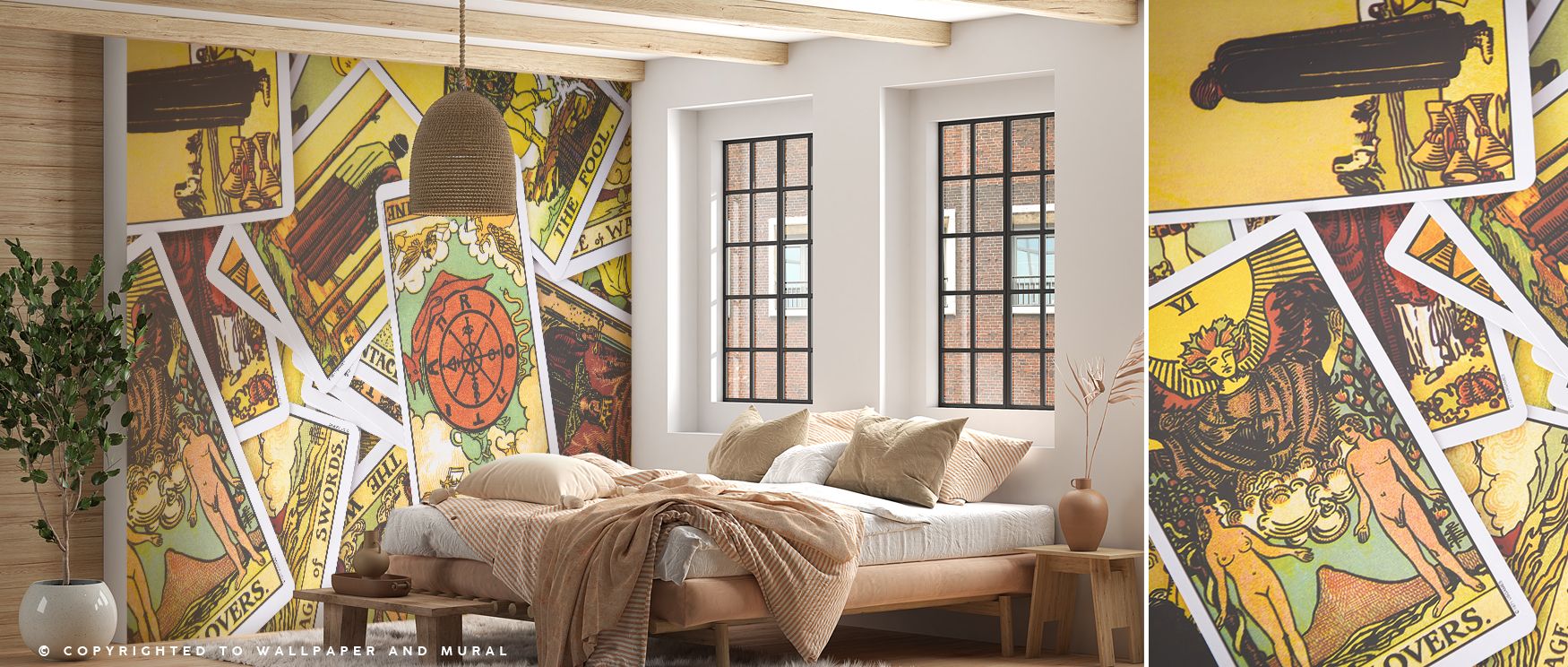 Card motifs align in flowing order, their ornate details glowing softly. Tarot of Hope Wallpaper enriches interiors with mystical rhythm. Living rooms feel inspired. Balance sustains imagery. Calm persists evenly. Elegance frames tone. Atmosphere holds in