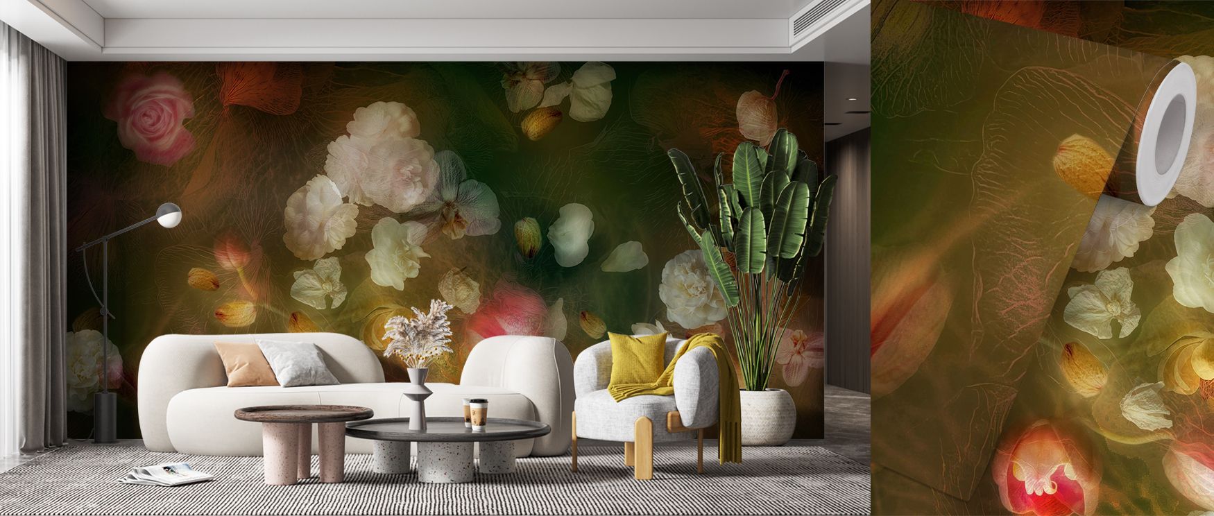 Negative space keeps clusters breathable, avoiding clutter; The Floral Golden Hour Wallpaper sustains openness. Living rooms read spacious. Surfaces glow calmly. Imagery conveys balance. Elegance continues smoothly. Calm sustains rhythm. Atmosphere remain