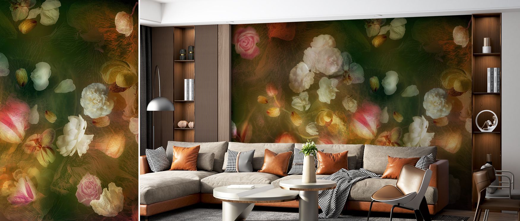 Cluster rhythm alternates density and rest to sustain flow; The Floral Golden Hour Wallpaper balances cadence. Bedrooms remain composed. Surfaces glow warmly. Imagery conveys charm. Balance persists steadily. Elegance continues naturally. Atmosphere feels
