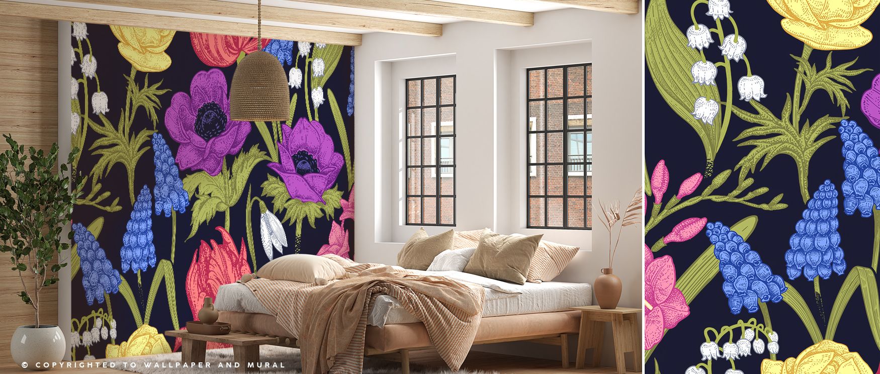 Horizons tilt gently from a rabbit’s low perspective; The Rabbits View Dark Wallpaper sustains curiosity. Nurseries feel whimsical. Surfaces glow softly. Imagery conveys play. Balance defines design. Elegance frames rhythm. Serenity stays intact. 