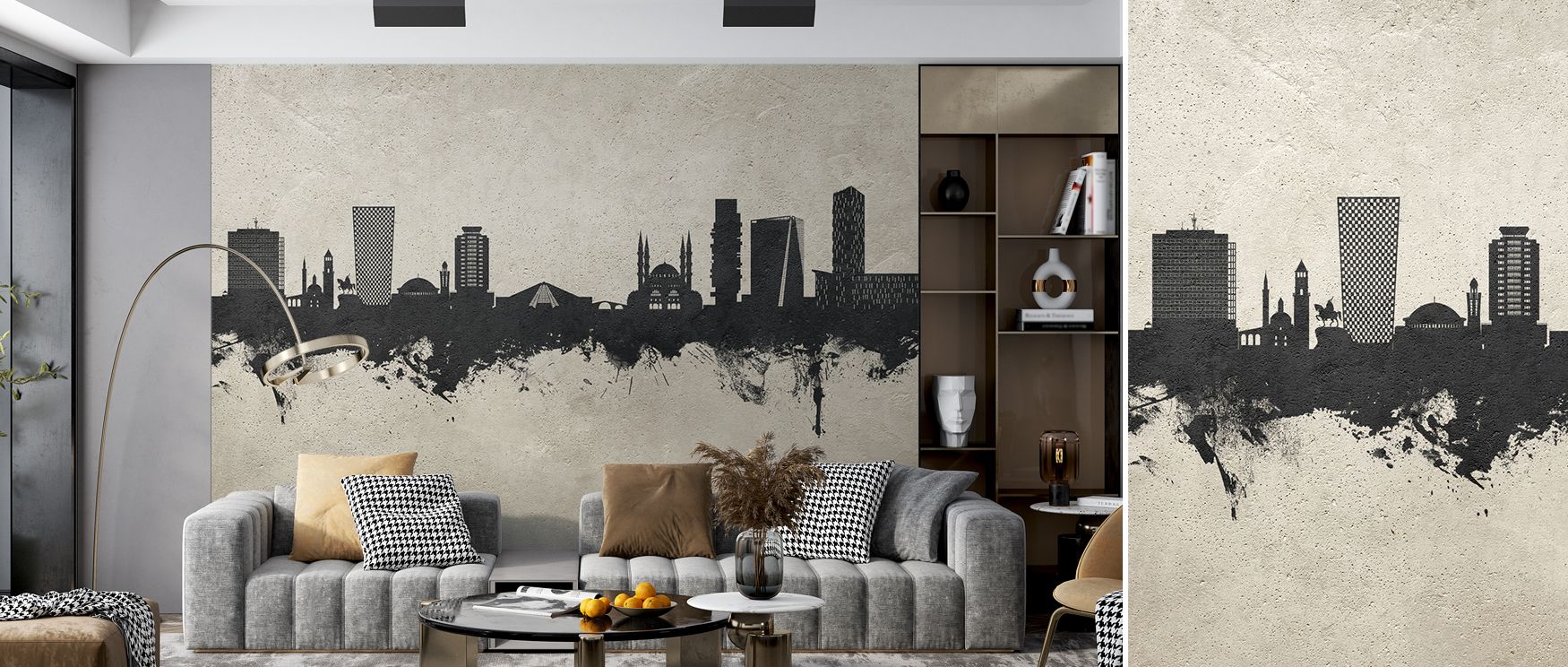 Across offices or living rooms, skyline rhythm projects composure. Tirana Skyline Concrete Wallpaper enriches interiors. Surfaces glow smoothly. Imagery conveys calm. Balance defines composition. Calm persists softly. Elegance frames skyline. Serenity sus