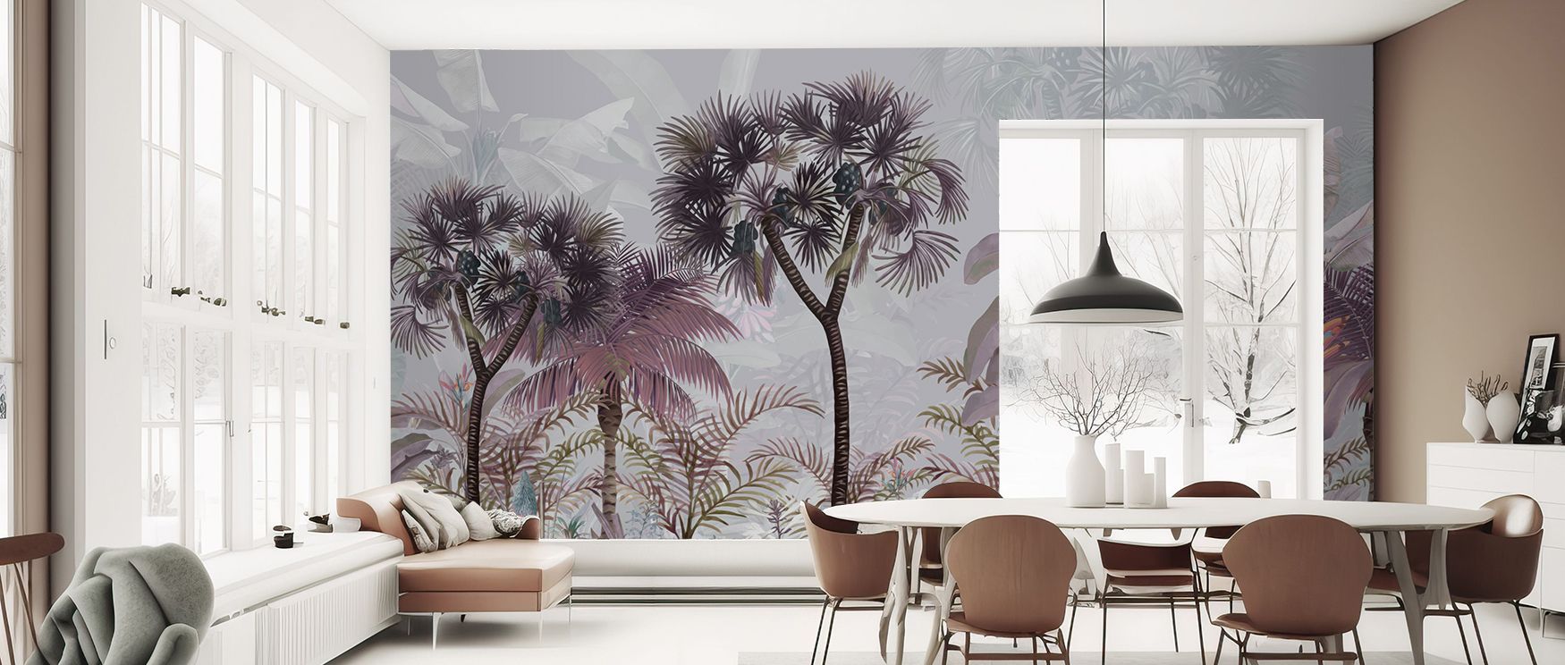 A matte bias protects tonal nuance under daylight; Tropical Forest Strolls Skylight Wallpaper resists hotspot collapse in bedrooms. Gradients remain soft. Edges never buzz. The field feels cohesive. Calm settles easily. 