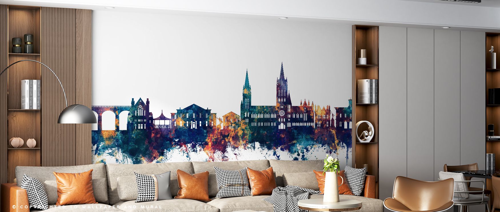Foreground mass holds gravity while mid levels soften; Truro England Skyline Blue & Bronze Wallpaper enriches perspective. Living rooms benefit from measured cadence. Highlights stay sparse. Sky breathes freely. Rhythm persists naturally. The view feels p