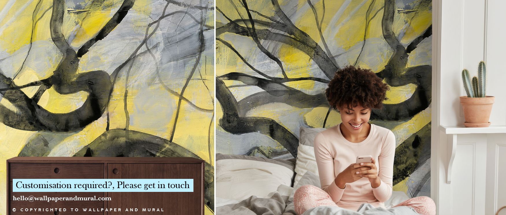 Branches coil at varied angles, adding intrigue; Twisted Trees Wallpaper avoids sameness. Living spaces breathe calm. Shadows remain soft. Highlights glimmer gently. Rhythm stays fluid. Balance is clear. Elegance defines tone. The look feels timeless. 